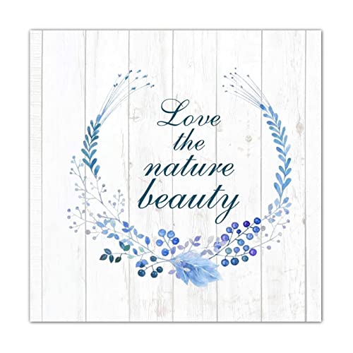 Panneau en bois Love The Nature Beauty pour habiller un mur vide