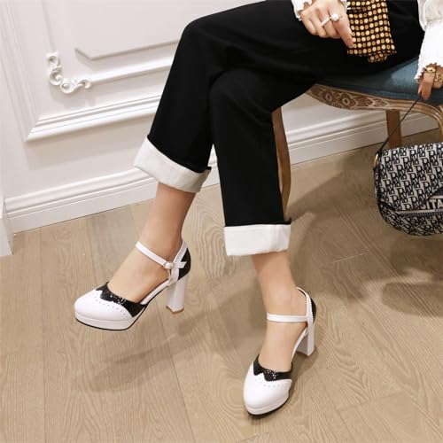 Image of FOREADA Mary Janes for Women Platform Heels Bow Kawaii Shoes Vintage Dress Pumps