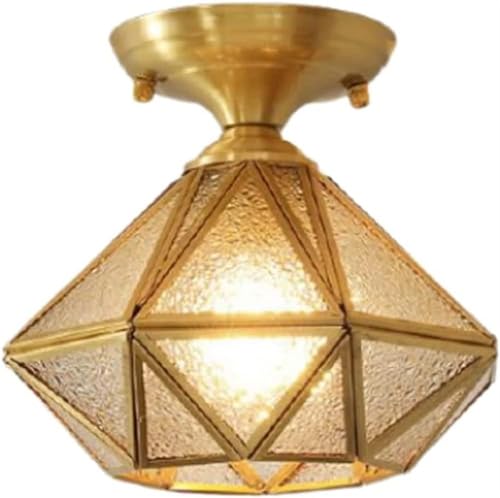 Plafonnier en cuivre pour balcon et bureau style européen