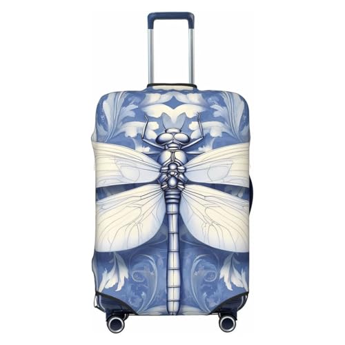 Dragonfly Elastic Travel Luggage Cover, Washable Spandex Suitcase Protector, Anti-Scratch Fits 18-32 Inch