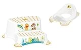 WC Aufsatz + Hocker zweistufig + Waschhandschuh von KiNDERWELT