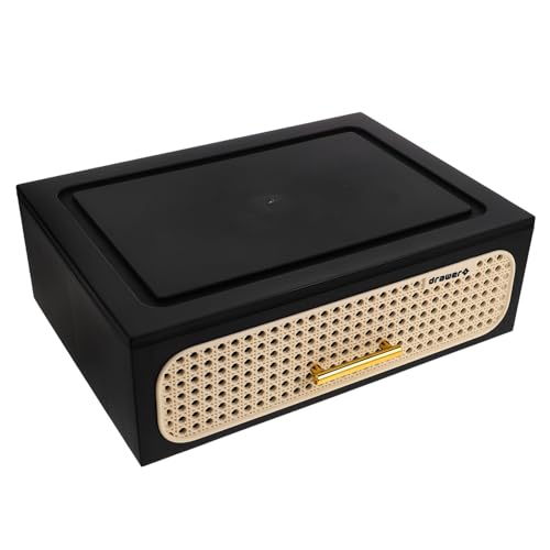 CHICAMPERA 化粧品収納ボックス 引き出し付き 防塵カバー付 メイクオーガナイザー コンパクト省スペース設計 化粧台用 スキンケア リップステ