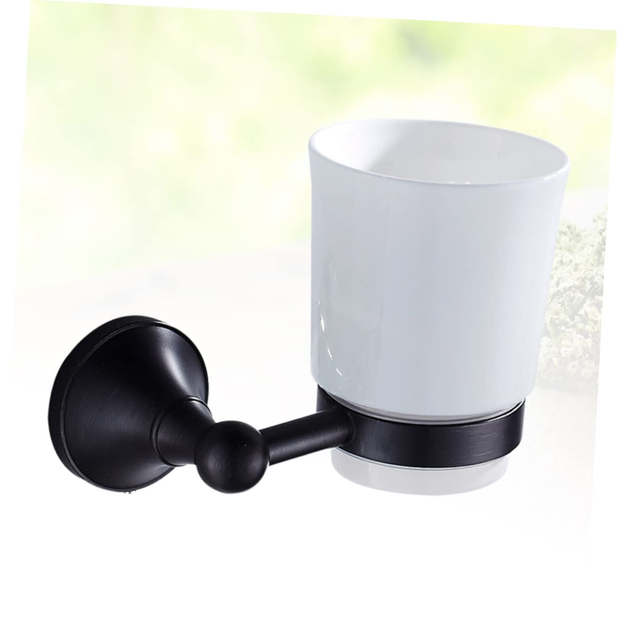 Portavasos Retro De Cerámica Portavasos Individual para Baño Soporte para Vaso De Cepillo De Dientes para Pared De Cocina