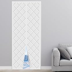 Cortina Puerta Homealexa Cortina Puerta para Resistente al Viento, Cortina Magnética Puerta para Protege el Frío, Protección Térmica, Oscurecimiento, Ideal para Puertas de Balcón, Sótano, Terraza (90 x 210cm)