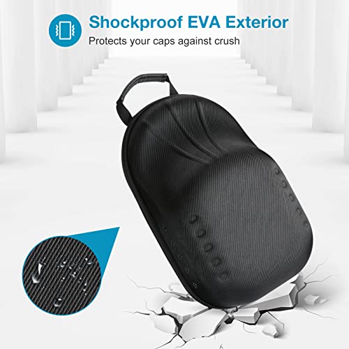 Procase Custodia Da Viaggio Per Cappello, Porta Cappelli Per Cappellini Da Baseball, Organizzatore Con Tracolla Regolabile E Maniglia, Nero - 6