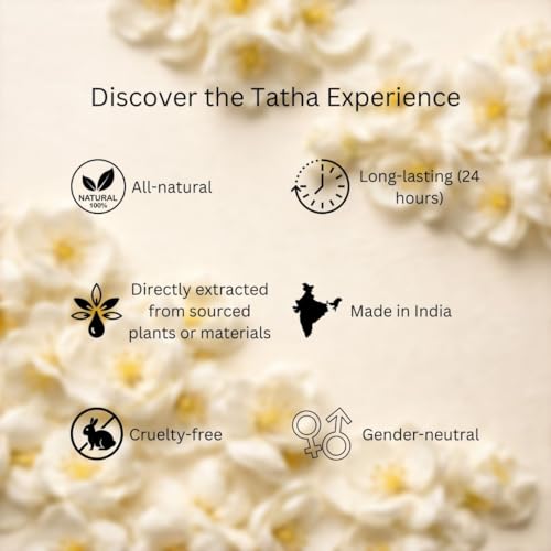 Image of Tatha Pure Mogra Attar| 100% Mogra Attar Original| Jasmine Roll-On Perfume for Women & Men Long Lasting With Calming Aroma| Natural Ingredients| Ideal Gift| | 6 ML