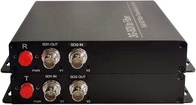 1 BIDI 3G-SDI Extenders Over Fiber Optic, Single-Mode up 20Km 12.4mi, Bidirectional Video Audio to Fiber Media Converter,Compatible with 3G SDI, HD SDI Camera.