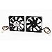 Ruilogod Bezszczotkowy DC 12V Komputery PC Case CPU Wentylator 80mm x 15mm 2Pcs