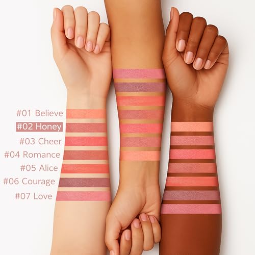 FV Colorete Líquido, Alta Pigmentación, Duración Extendida, Efecto Natural y Transpirable, Rubor en Crema Ligero y Saludable, Maquillaje Perfecto para un Aspecto Radiante (Honey) - imagen 4