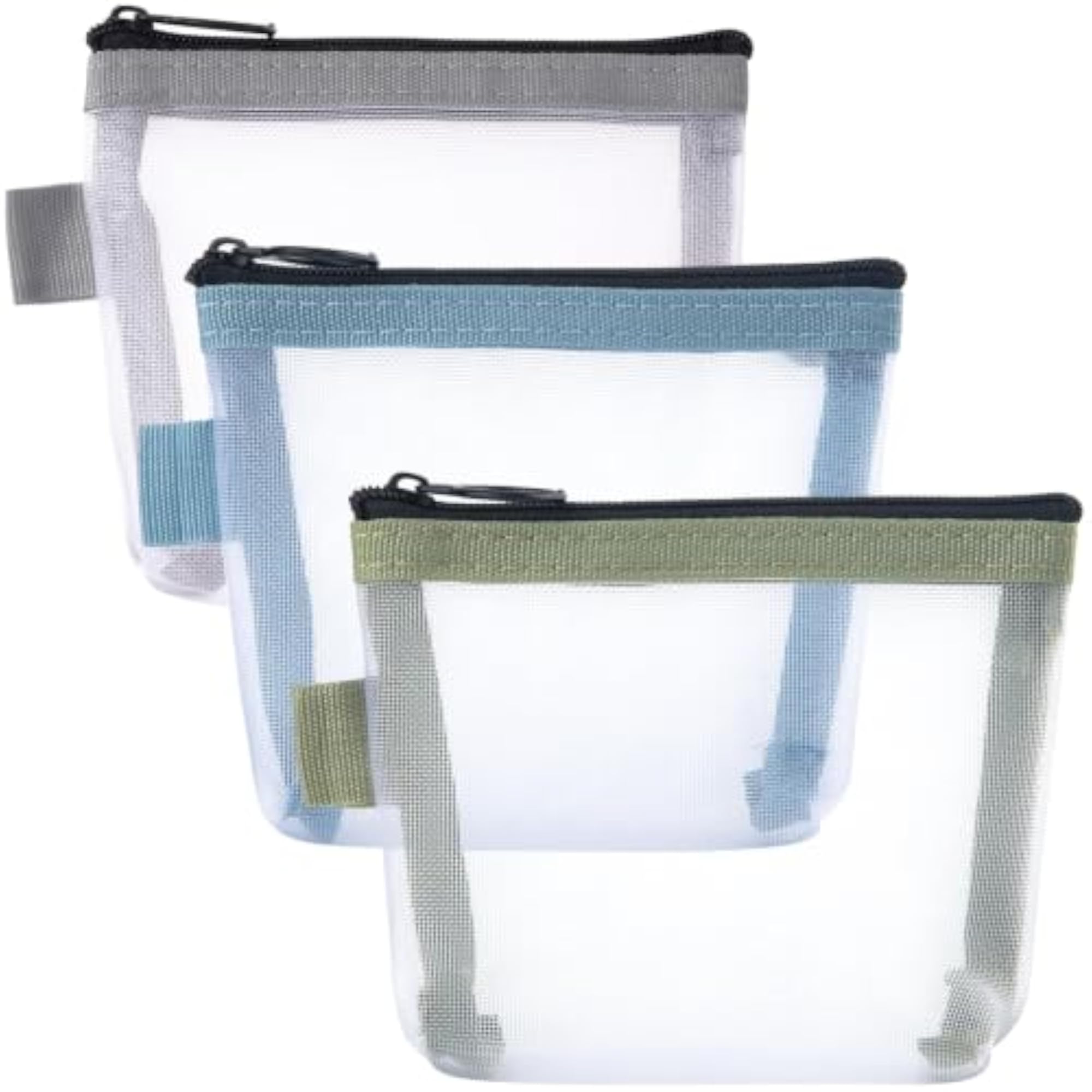 Small Mesh Makeup Pouch (3-Pack)