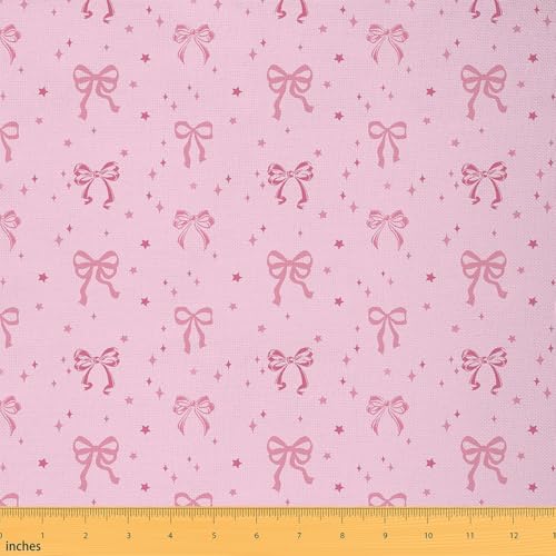 Tissu au mètre rose Kawaii étanche pour nappe de jardin et loisirs créatifs fille