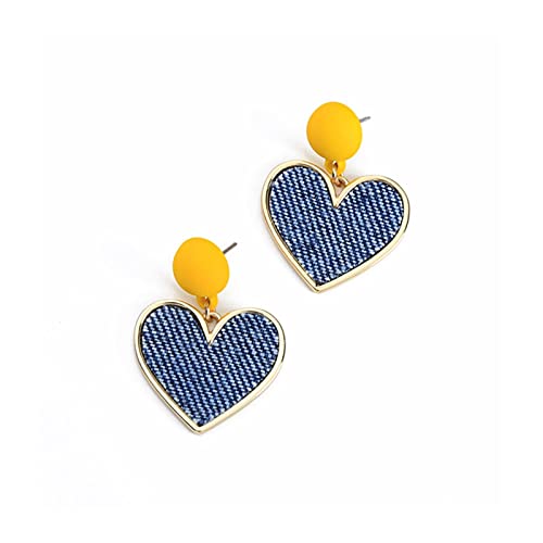 Boucles d'oreilles rétro femmes cœur accessoires bijoux étudiantes