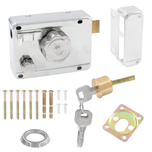 Ldexin Home Safety Vertical Keyway Cylinder Deadbolt Rim Lock Set Exterior Door Gate Lock Anti-Theft Door Locks For Left Opened #TOP10