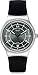 Swatch Men's Stainless Steel Quartz Watch with Rubber Strap, Black, 24 (Model: YIS419)