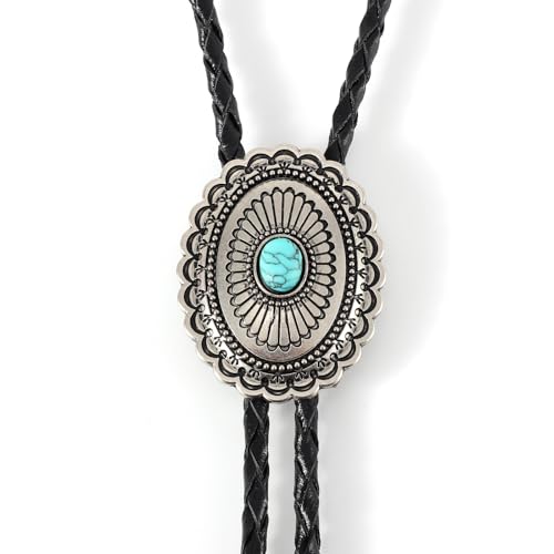 Image of Bolo Tie for Women Men, Western Bolo Tie Rodeo Cowgirl Cowboy Tie Bolo Ties Cowboy Accessories for Men Women