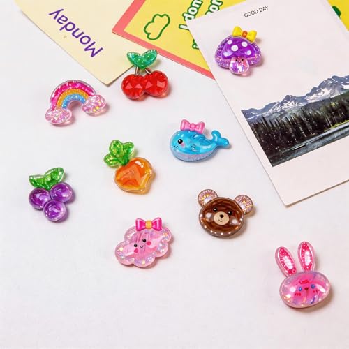 Imanes decorativos de animales y frutas 9 piezas miniatura 3