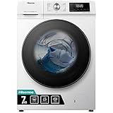 Hisense WFQA7014EVJM Waschmaschine mit Dampffunktion/ 7 kg/AquaStop/ 1400 U/min /15 Programme/Inverter PowerDrive Motor/Edelstahltrommel/Kindersicherung/Trommelreinigung/Weiß