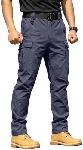 Pantalón Cargo Hombre Mens Lightweight Cargo Pants with Multi Pockets