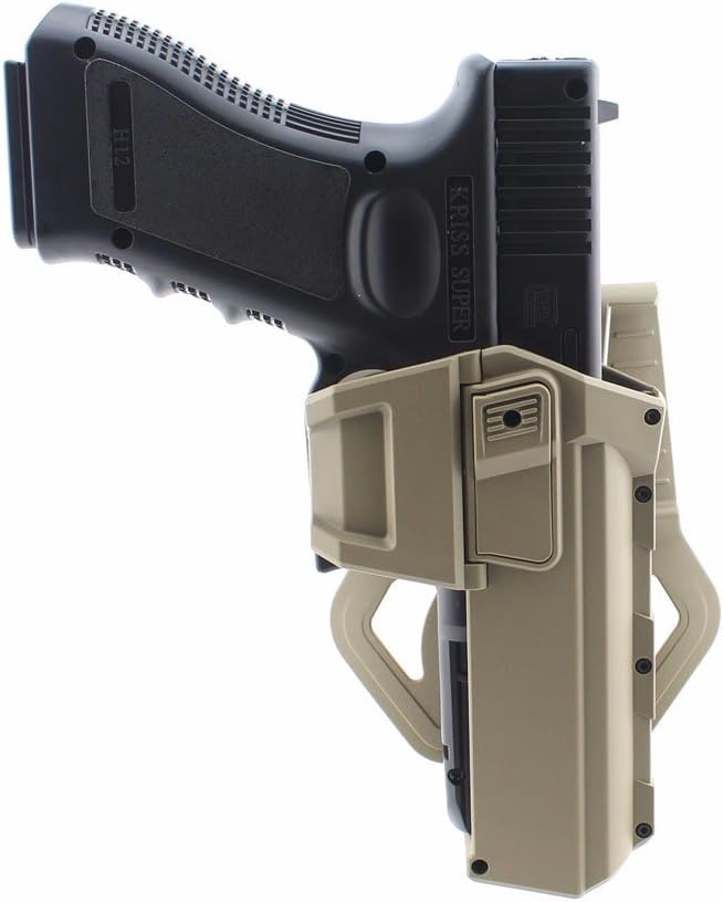 Fondina OWB Per Glock 17 - Fondina Esterna Rotazione 360° Per Cintura, Destrimano, Materiale Militare - Foto 5