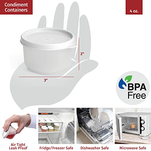 Image of Signoraware Mini Fresh BPA Free Plastic Containers (130ml x 8 | Set of 8 | White)