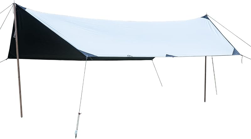 Waterproof Sun Shield Tarp UPF 50+ (Tarp 14'4" × 9'6") | with Carry Bag, for Tent Hammock Camping Backyard Party