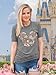 Magical Kingdom Castle Shirts for Women Fairy Graphic Tees Casual Vacation Holiday Tops Short Sleeve Shirts for Women Grey L