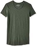 Jack & Jones JACK & JONES Herren Jjebas Tee Ss U-Neck Noos T-Shirt, Grün (Thyme Detail: Reg Fit), L