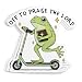 (3Pcs-3") Off to Praise The Lord Stickers, Funny Frog Meme Christian Faith Religious Bible Verse Waterproof Die-Cut Vinyl Sticker for Kindle, Laptop, Water Bottles, Phone Decal Gifts 3 Inches