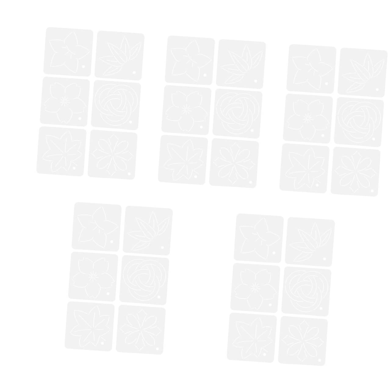 NUOBESTY 30piezas Plantillas De Acolchado De Acrílico Moldes Para Patchwork y Bordado Herramientas De Costura Para Manualidades