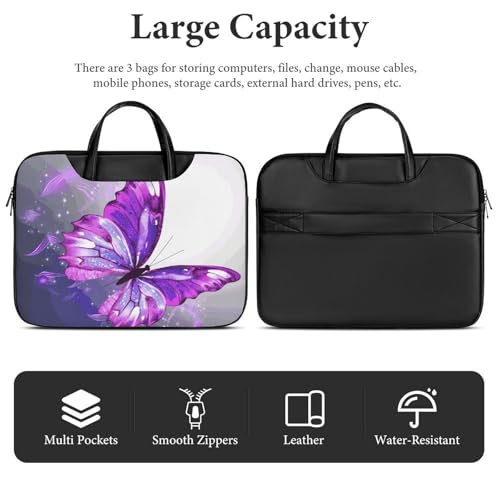 Bolso Bandolera Impermeable para Laptop 17 Pulgadas Morado miniatura 4