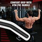 39.7'' LAT Pulldown Bar with Full Rotation, Lat Pulldown Attachments for Pulley Cable Machine,Curl Tricep Press Down Bar with Rubber Handle for Gym,Strength Workout - Image 4