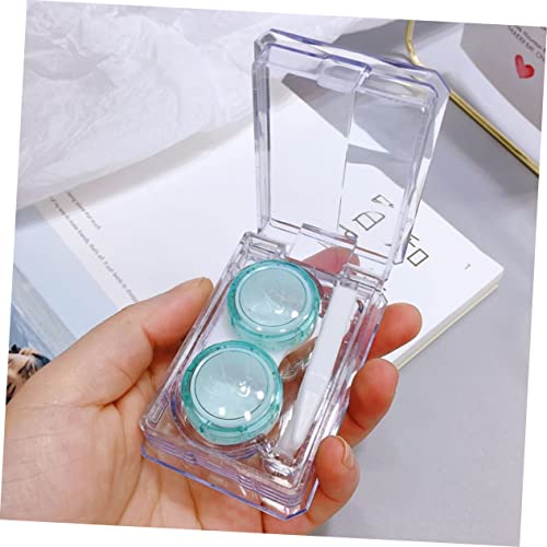 HEALEEP 4 Pçs Mini Caso Colorido Claro Titular Espelho Caso Mini Caso Claro Recipiente Recipientes C