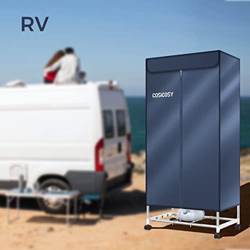 COSICOSY Electric Clothes Dryer, Portable Fast 1400W Dryer Machine 2-Tier Heated Clothes Dryer Indoor Electric Clothes Drying Rack Double Layer