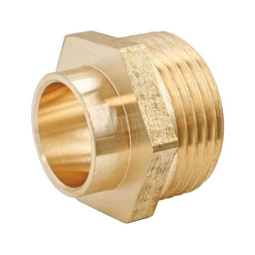 SOMATHERM FOR YOU, Raccord laiton à souder droit Ø22, mâle 20/27 pour tube cuivre - Idéal pour plomberie, réseaux d'eau sanitaire et chauffage - Étanchéité filet ou joint plat