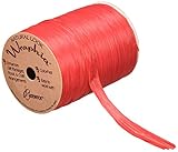 Includes 100 yards of craft ribbon. Decorative ribbon measures 1/4'' wide. Designed with a vibrant imperial red color and a matte finish, this ribbon is a great accessory for DIY projects. A wonderful choice for decorating wrapped gifts, tying togeth...