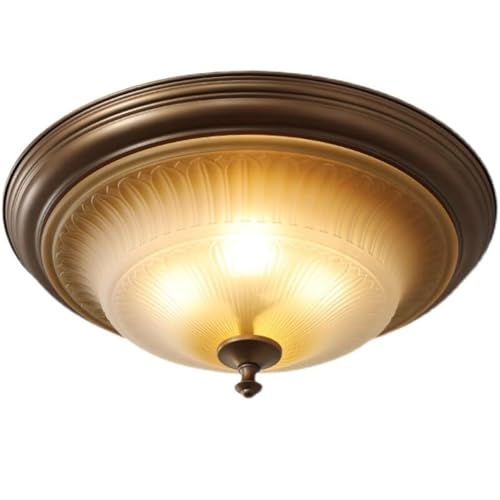 Plafonnier vintage américain de haute qualité en bronze véritable