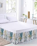 Multicolor Bed Skirt King Size 18 Inch Drop, Adjustable & Elastic Wrap Around Bed Skirts Pleated Lux