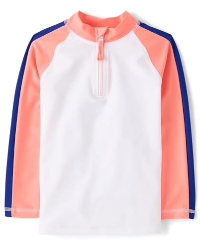 Gymboree,Boys,and Toddler Long Sleeve Rashguard,Coral Crush,4 Years
