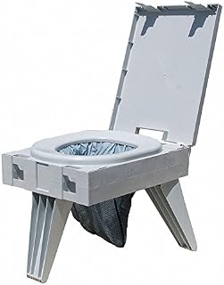 CLEANWASTE Plastic Portable Toilet, Includes: 1 Go Anywhere Toilet Kits