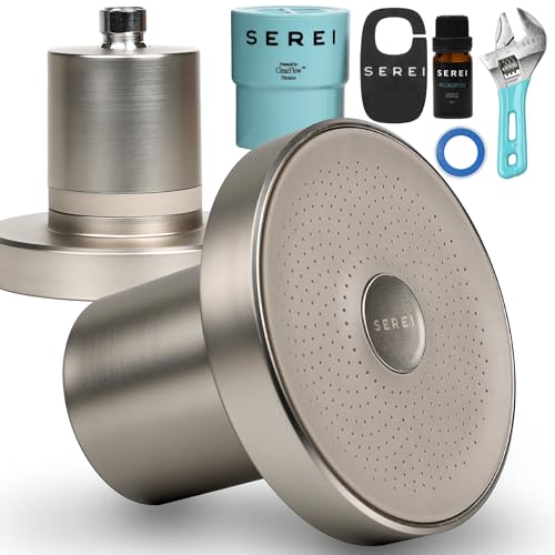 Lab Tested Filtered Shower Head | Best Shower Head with Filters for Chlorine & Hard Water | High Pressure Shower Filter for Healthy Skin & Hair | Soothes Dry or Irritated Skin & Hair (Brushed Nickel)