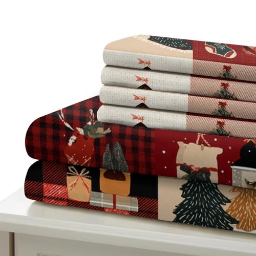 Housse de couette microfibre anti-acarien super douce Noël 140x200