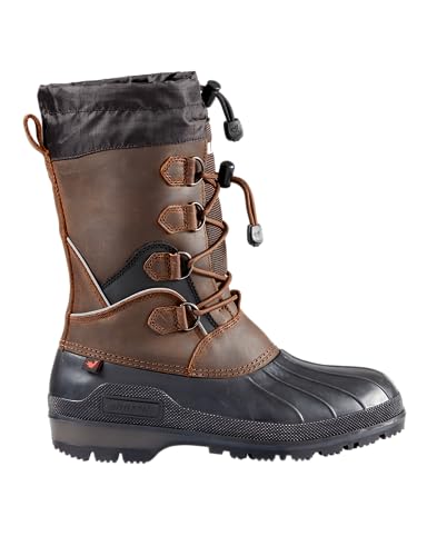 Baffin Men's MOUNTAIN Warm Waterproof Moisture-Wicking Slip-On Style Full Grain Leather Upper Snow Boots | Arctic Rated4