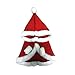 BESTOYARD Cane Gatto di Natale con Cappuccio Mantello Pet Inverno Caldo Clork Vestiti Costume Rosso, Poliestere, Red, Large