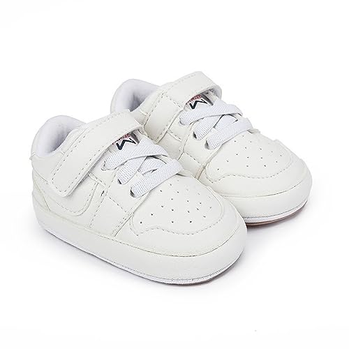 Image of Clowora Unsex Baby Shoes Boys Girls Infant Sneakers Non-Slip Soft Rubber Sole Toddler Crib First Walker Lightweight Shoes