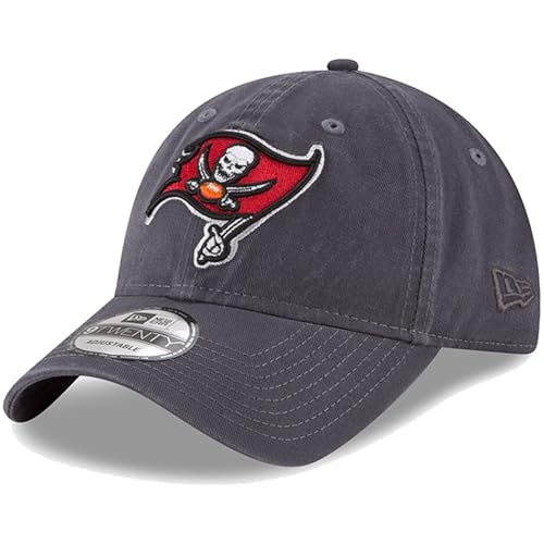 New Era NFL Core Classic 9TWENTY Graphite Adjustable Hat Cap - One Size (US Alpha One Size Tampa Bay Buccaneers)