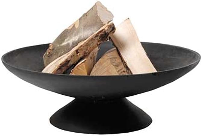 Esschert Design Steel Low Fire Bowl, Black, 23 Dia.