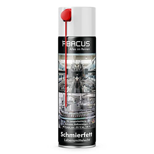 ABACUS® Aceite lubricante apto para alimentos, lubricante industria alimentaria, lubricante para alimentos, aerosol lubricante, lubricante, grasa para sistemas de lubricación, 400 ml