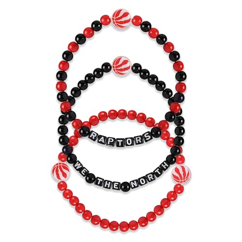 FOCO Toronto Raptors NBA 3 Pack Beaded Friendship Bracelet