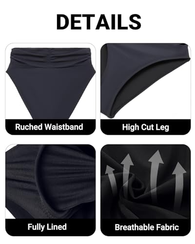 Holipick Women High Waisted Bikini Bottoms Tummy Control Swimsuit Bottom High Cut Bathing Suit Swim Bottom3