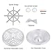 Dobro Resonator Guitar Replacement Parts Set Soundhole Sns Tailpiece Spider Bridge Iron/Aluminum Resonator Cone Saddle Pack Of 7 Resonator Kit Guitar